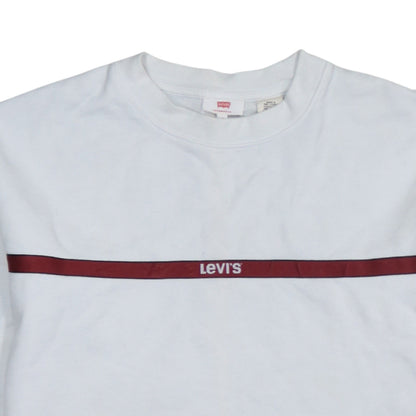 Womens UK Size XS Levi's White Pullover Sweatshirt