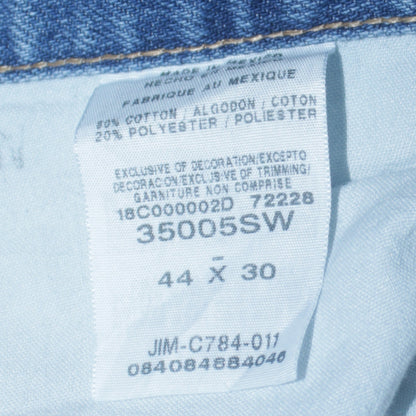 Mens UK Size L Wrangler Regular Fit Straight Blue Jeans