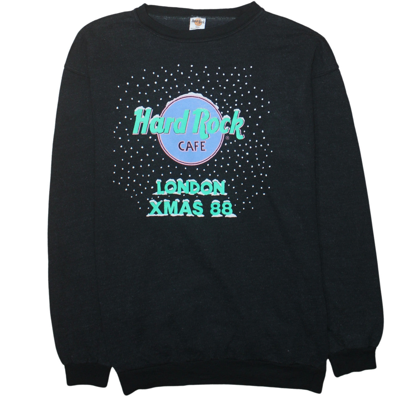Mens UK Size L Hard Rock Cafe Black Pullover Sweatshirt