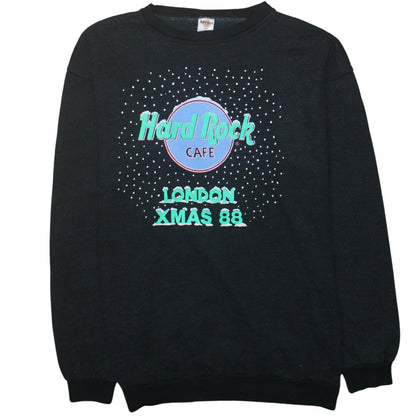 Mens UK Size L Hard Rock Cafe Black Pullover Sweatshirt