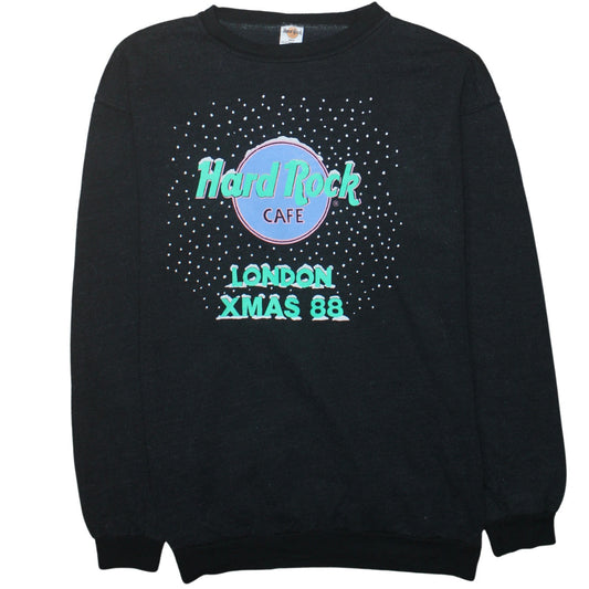 Mens UK Size L Hard Rock Cafe Black Pullover Sweatshirt
