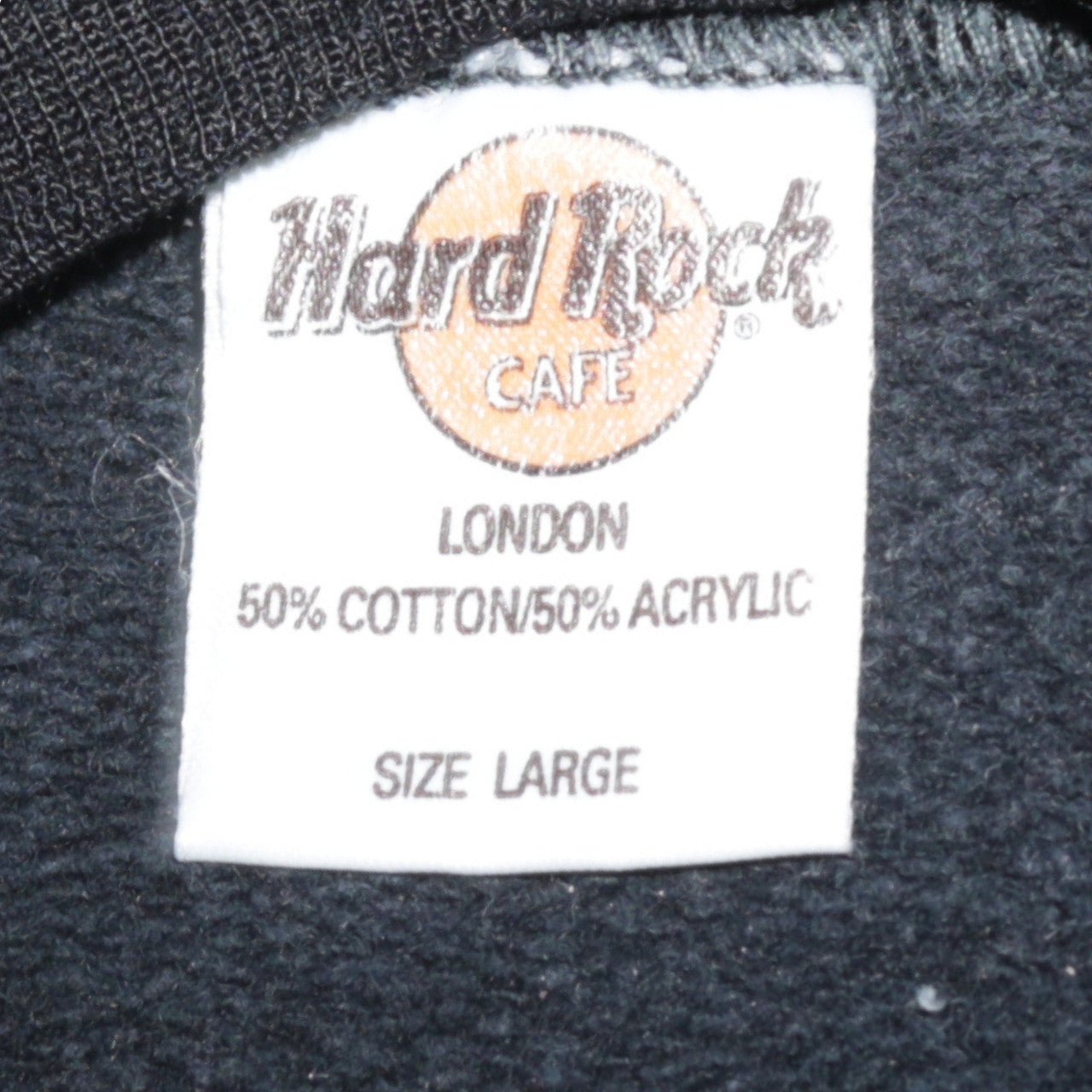 Mens UK Size L Hard Rock Cafe Black Pullover Sweatshirt