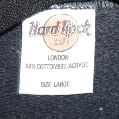 Mens UK Size L Hard Rock Cafe Black Pullover Sweatshirt