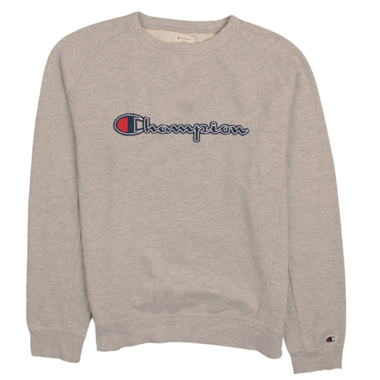 Mens UK Size L Champion Grey Pullover Sweatshirt