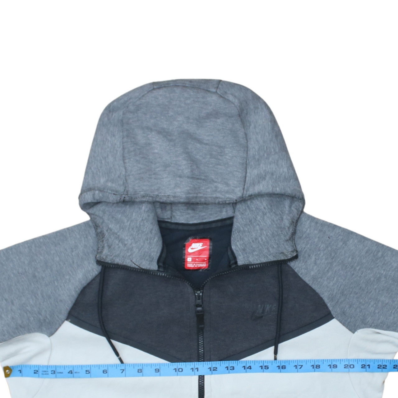 Mens UK Size M Nike Grey Full Zip Hoodie