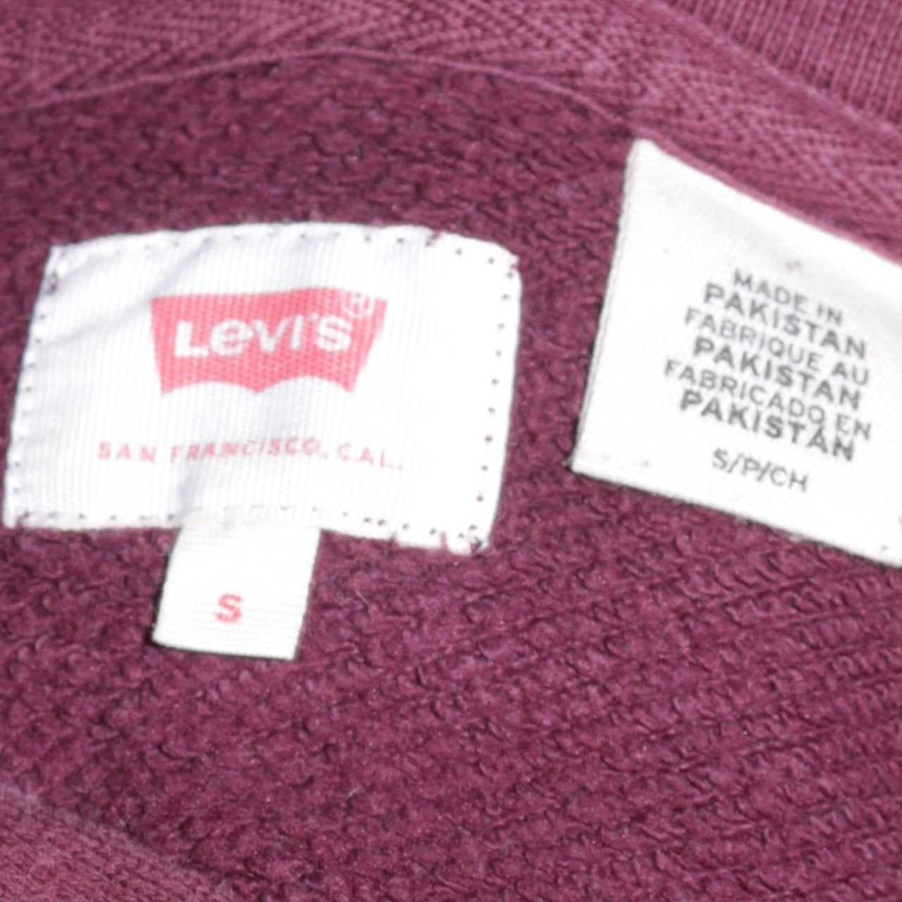 Mens UK Size S Levi's Brown Pullover Hoodie