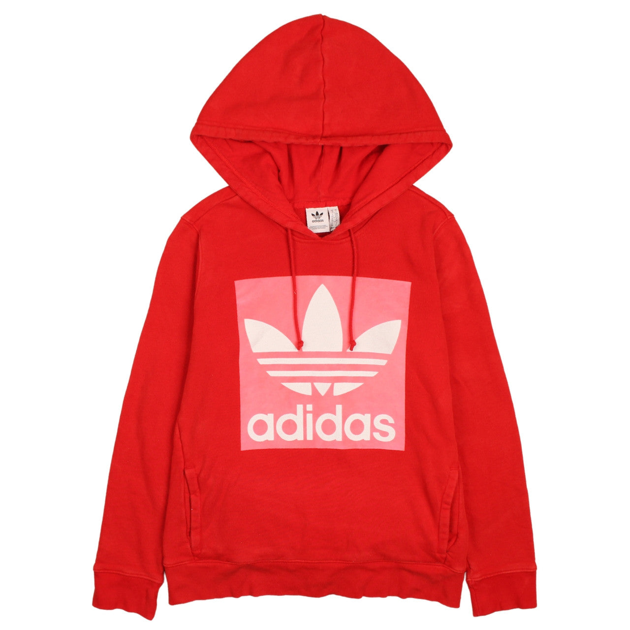 Womens UK Size 10 adidas Red Pullover Hoodie