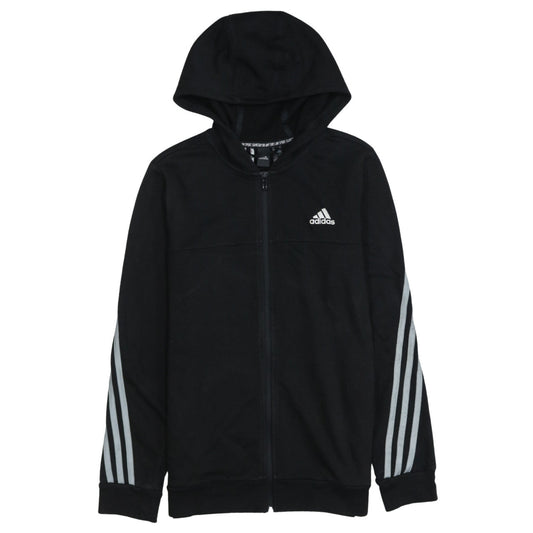Boys UK Size 13-14 Years adidas Black Full Zip Hoodie