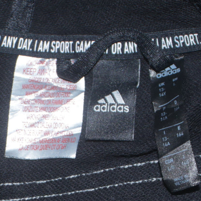 Boys UK Size 13-14 Years adidas Black Full Zip Hoodie