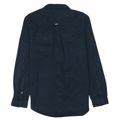 Tommy Jeans Men's Blue Cotton Long Sleeve Button-Up Shirt M