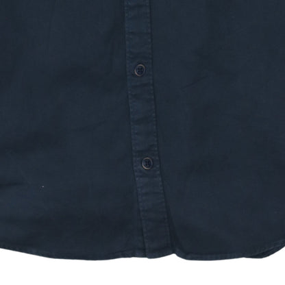 Tommy Jeans Men's Blue Cotton Long Sleeve Button-Up Shirt M
