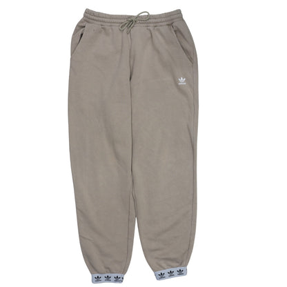 Adidas Women's Beige Jogger Sweatpants Size 12 Fleece Cuffed