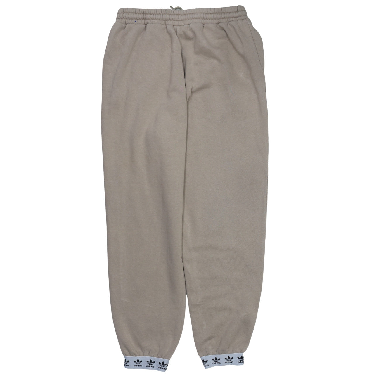 Adidas Women's Beige Jogger Sweatpants Size 12 Fleece Cuffed