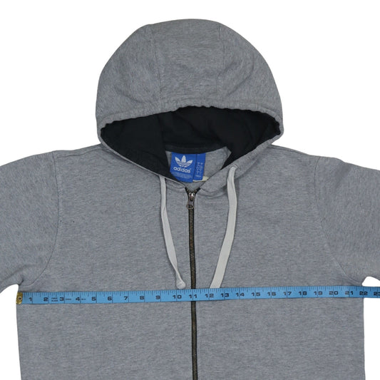 Mens UK Size L adidas Grey Full Zip Hoodie