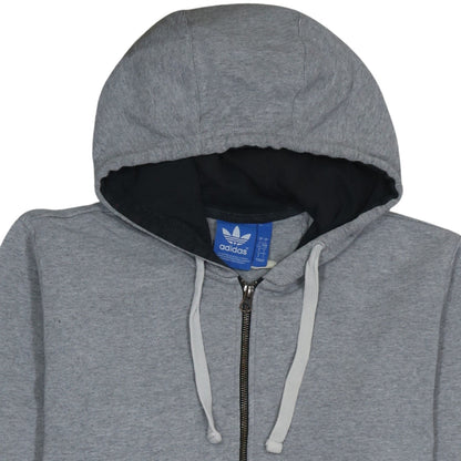 Mens UK Size L adidas Grey Full Zip Hoodie