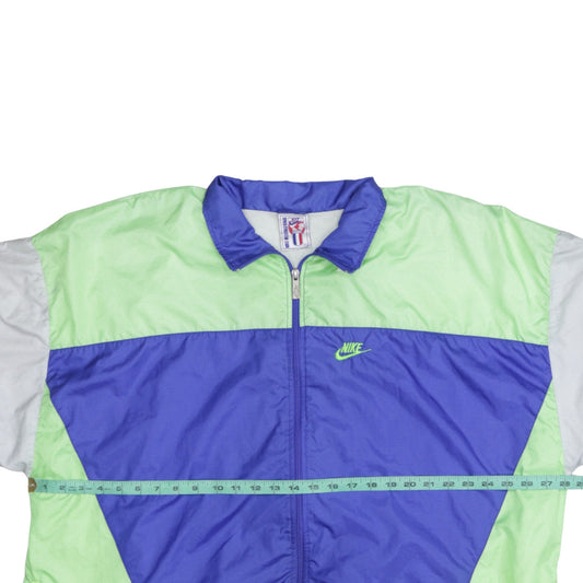 Mens UK Size 2XL Nike Blue Windbreaker Coat