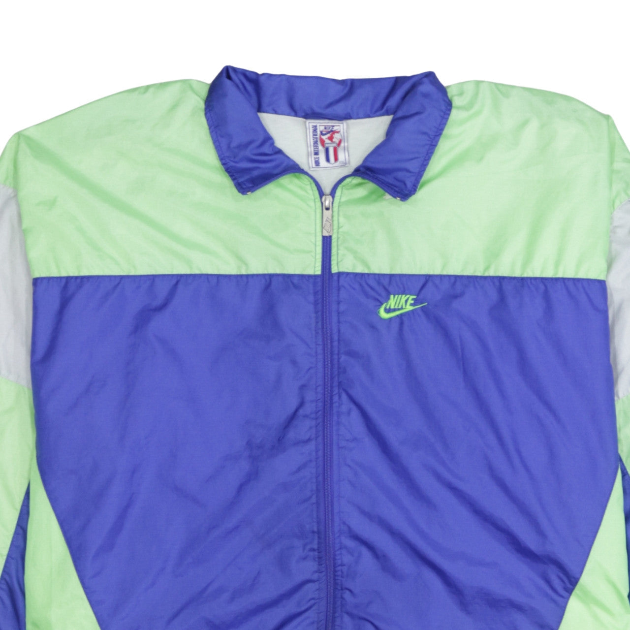 Mens UK Size 2XL Nike Blue Windbreaker Coat