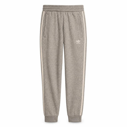 Front view of Adidas Women Grey XS Jogger Trousers with Stripes and Logo