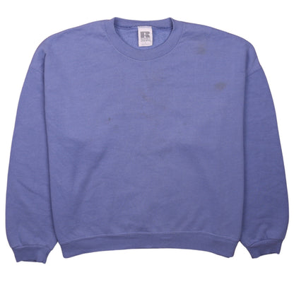 Womens UK Size L Russell Athletic Blue Pullover Sweatshirt
