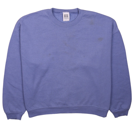 Womens UK Size L Russell Athletic Blue Pullover Sweatshirt