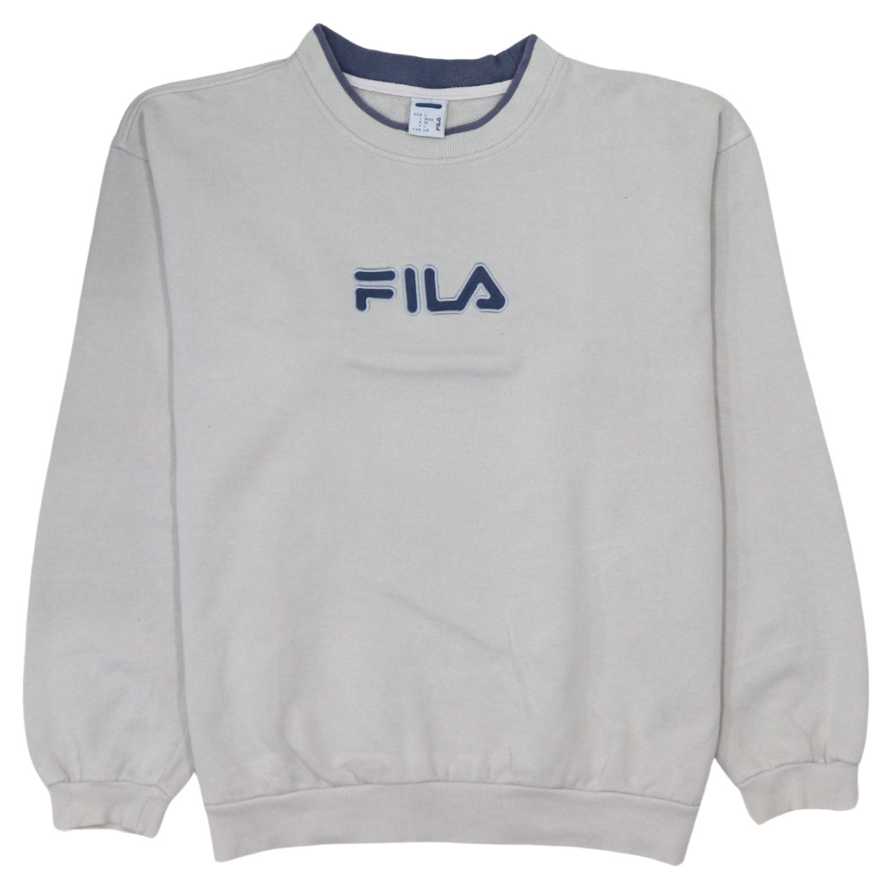 Mens UK Size L FILA Beige Pullover Sweatshirt