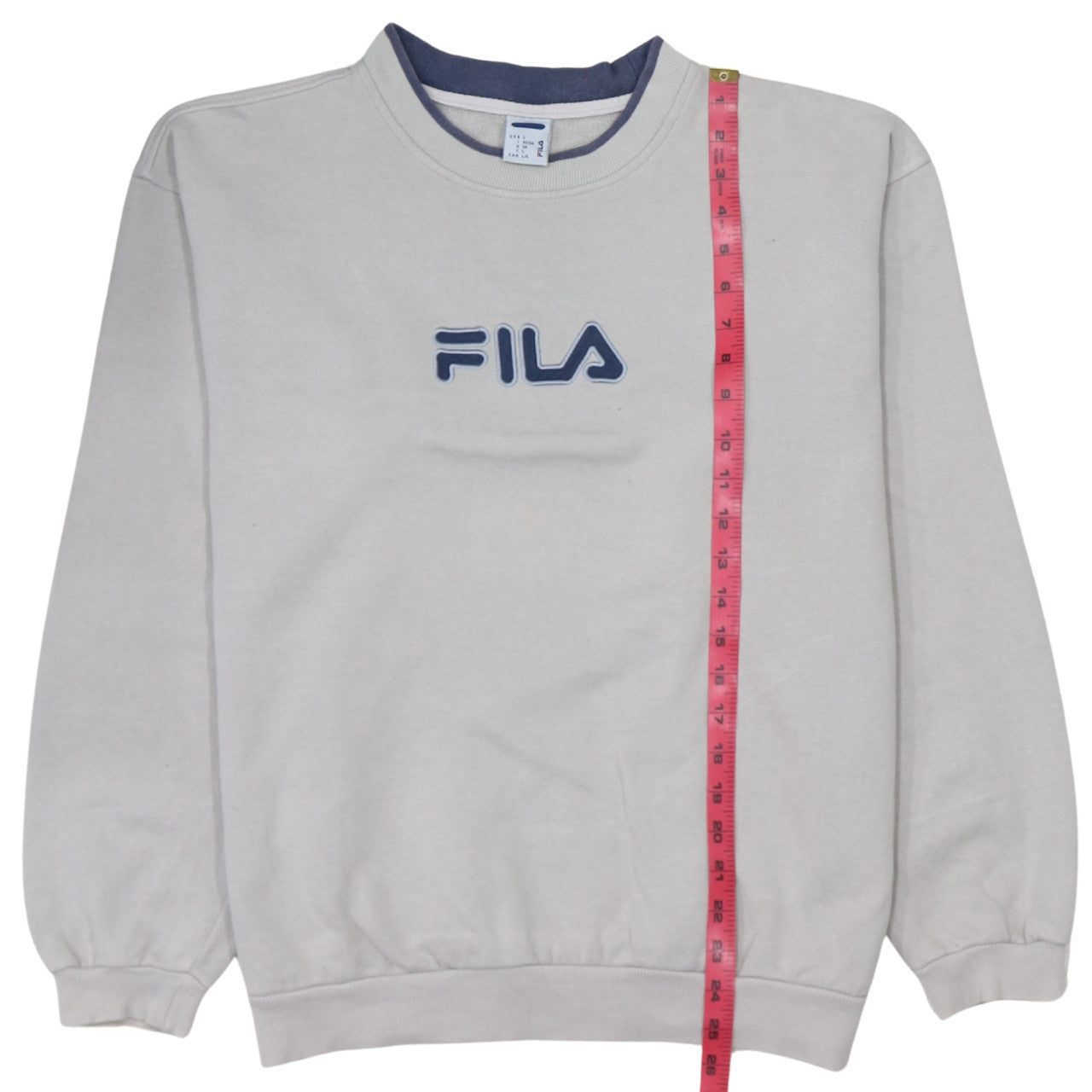 Mens UK Size L FILA Beige Pullover Sweatshirt