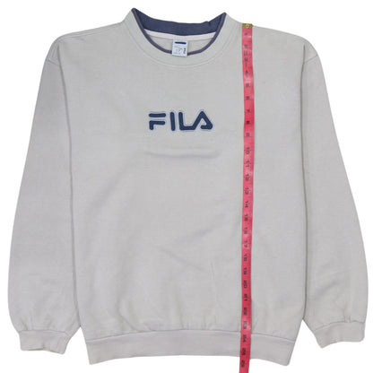 Mens UK Size L FILA Beige Pullover Sweatshirt