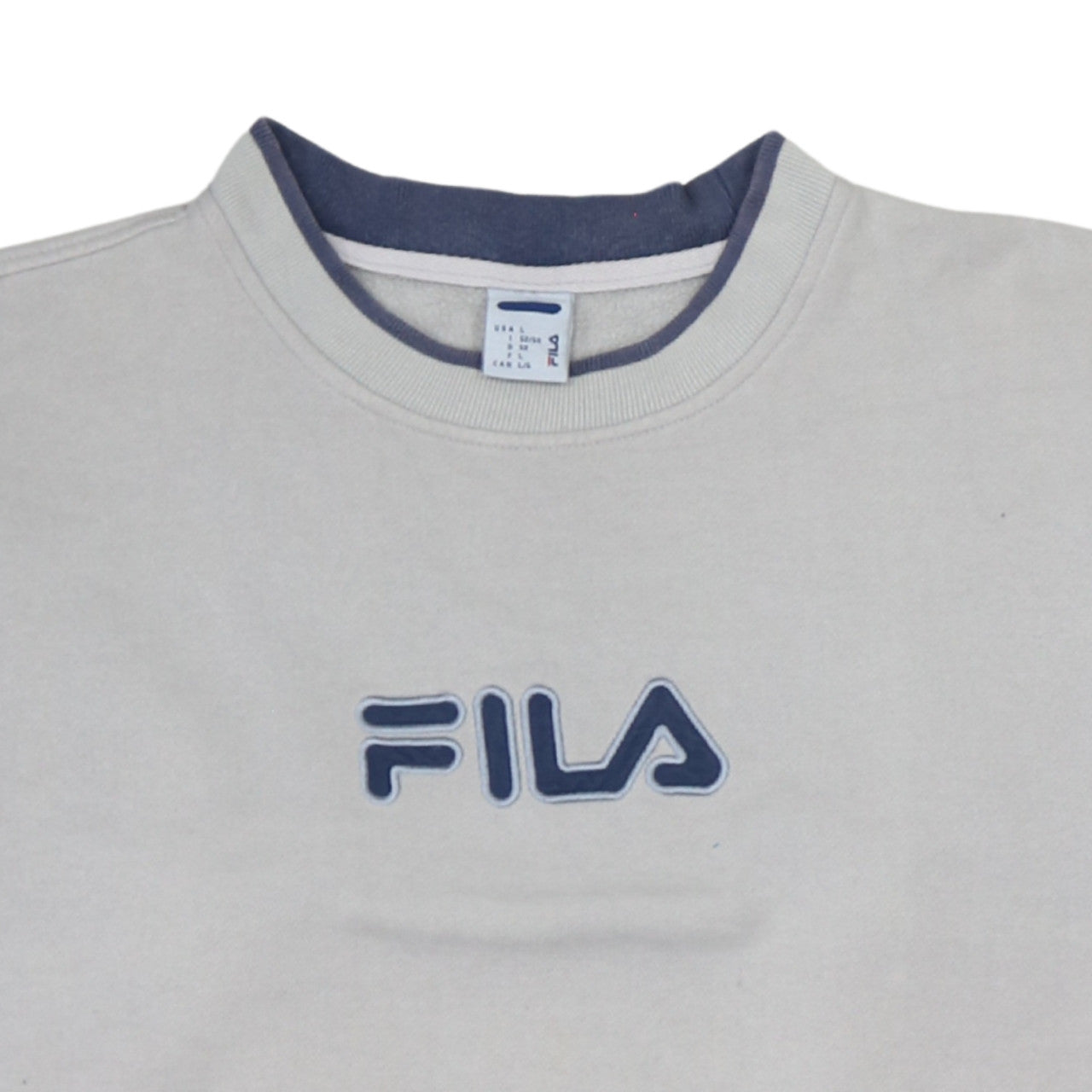Mens UK Size L FILA Beige Pullover Sweatshirt