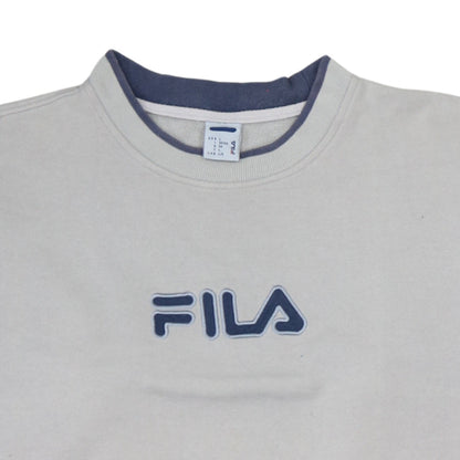 Mens UK Size L FILA Beige Pullover Sweatshirt