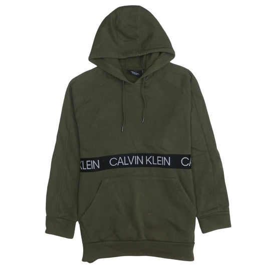 Mens UK Size XS Calvin Klein Green Pullover Hoodie