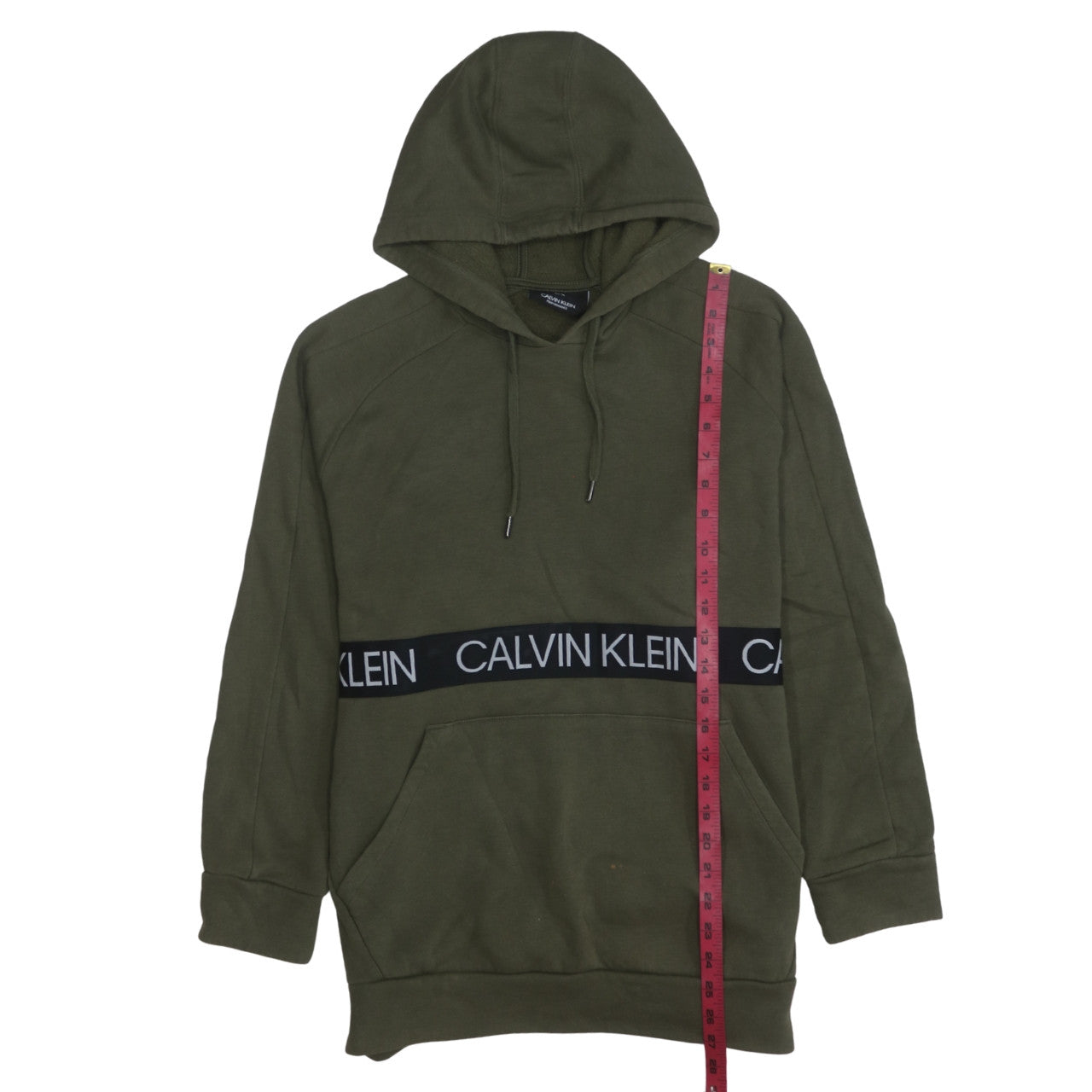 Mens UK Size XS Calvin Klein Green Pullover Hoodie