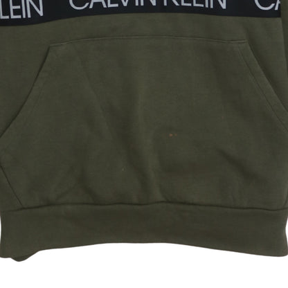 Mens UK Size XS Calvin Klein Green Pullover Hoodie