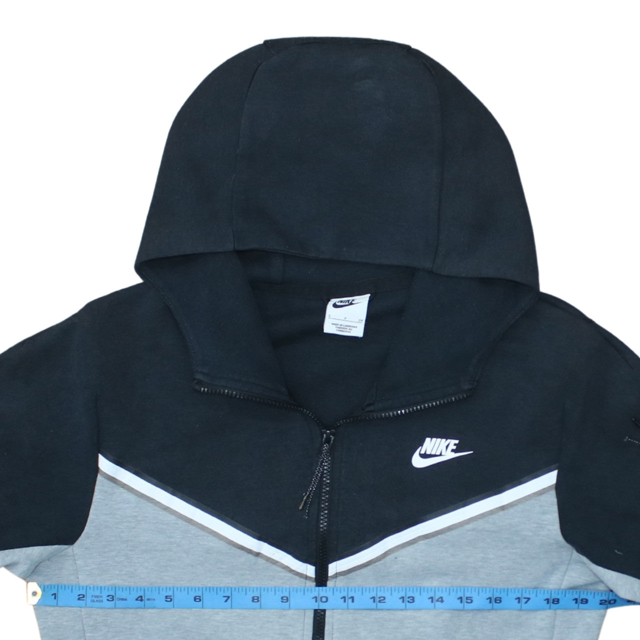 Mens UK Size S Nike Grey Full Zip Hoodie