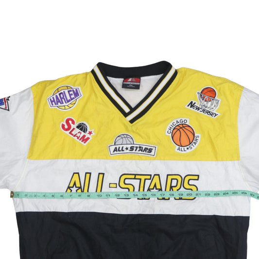 Mens UK Size 2XL City Athletic Multicoloured Varsity Jacket