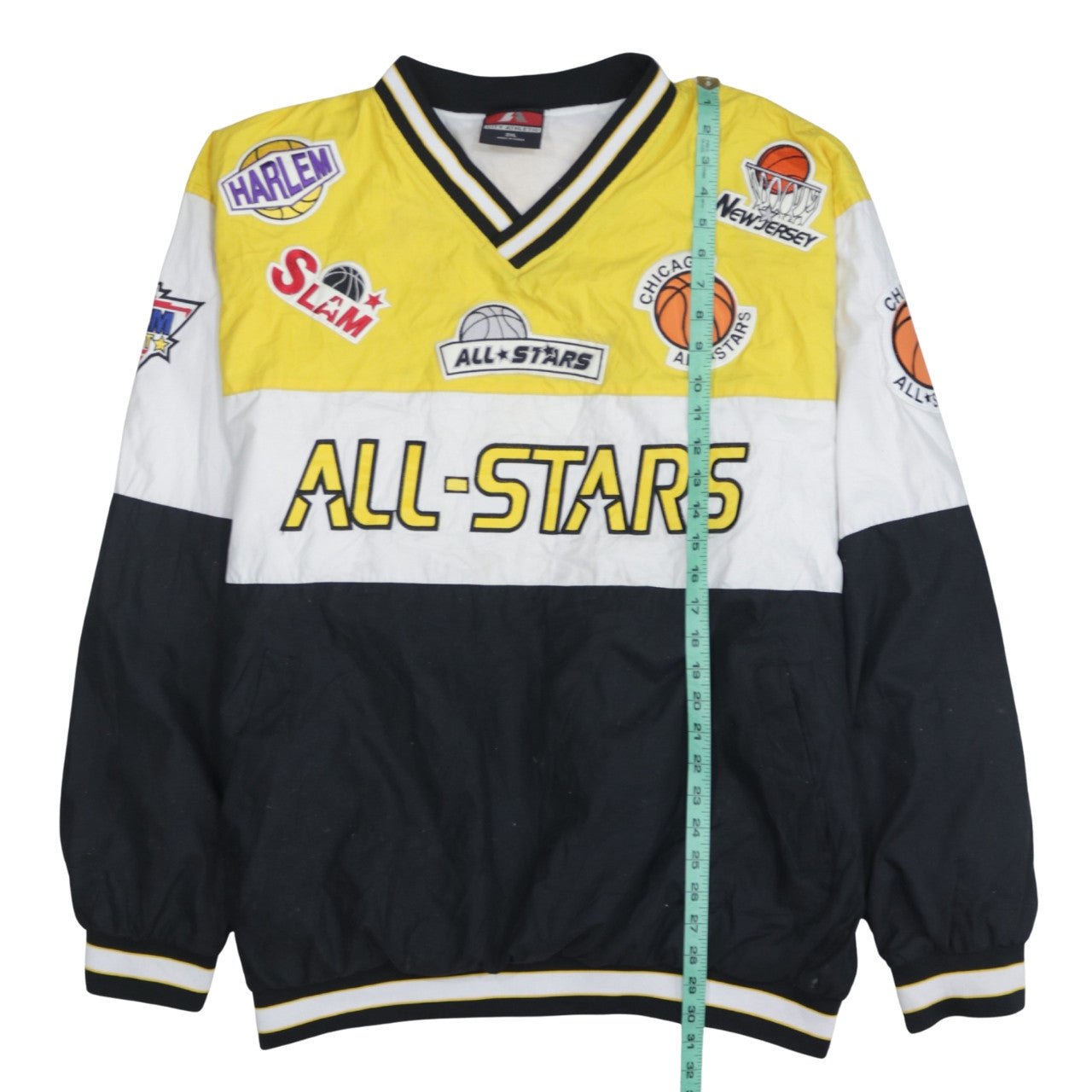Mens UK Size 2XL City Athletic Multicoloured Varsity Jacket