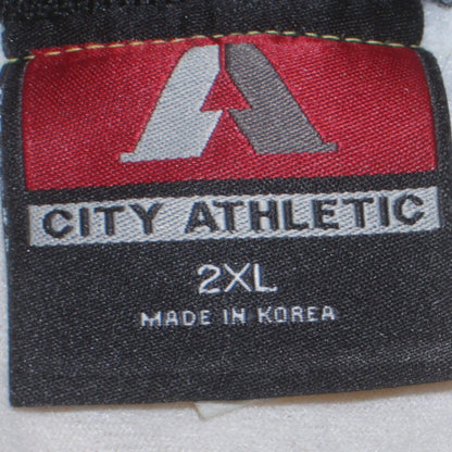 Mens UK Size 2XL City Athletic Multicoloured Varsity Jacket
