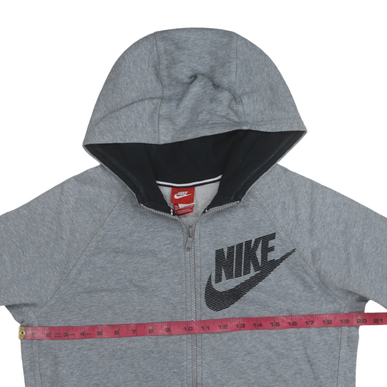 Boys UK Size XL Nike Grey Full Zip Hoodie