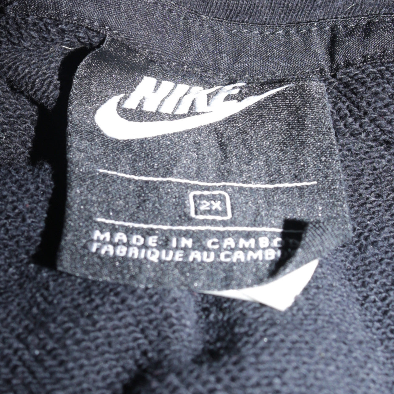 Mens UK Size 2XL Nike Black Pullover Hoodie