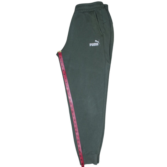 Mens UK Size L PUMA Regular Fit Jogger Green Trousers