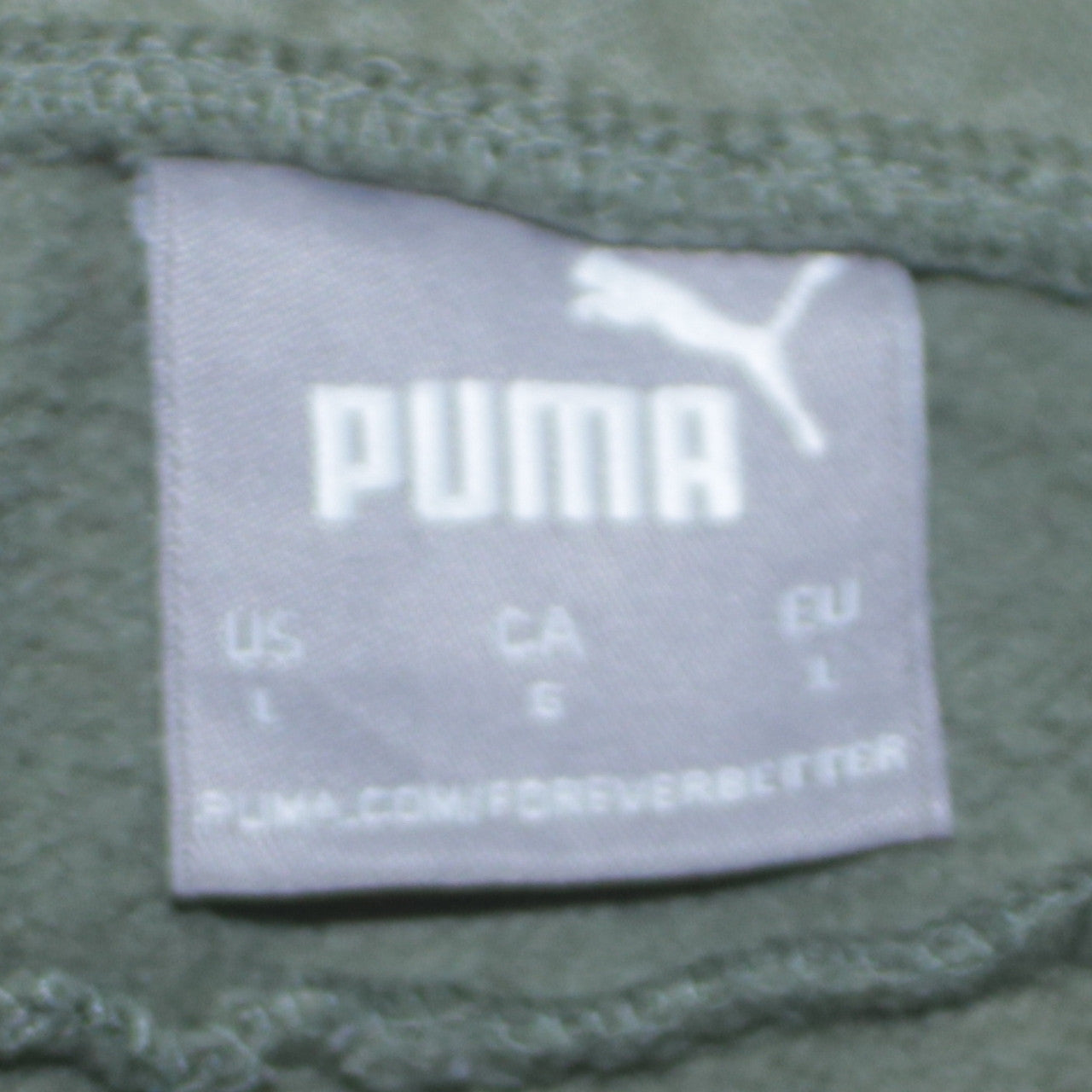 Mens UK Size L PUMA Regular Fit Jogger Green Trousers