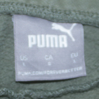 Mens UK Size L PUMA Regular Fit Jogger Green Trousers