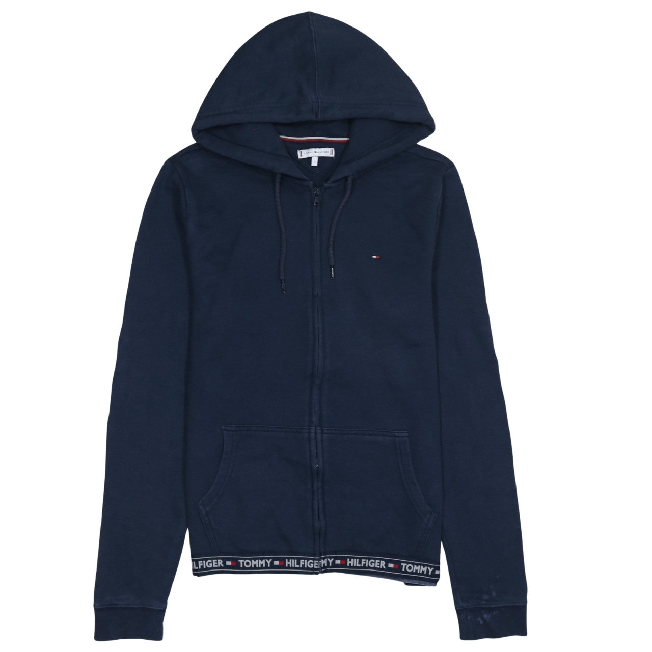 Mens UK Size L Tommy Hilfiger Blue Full Zip Hoodie