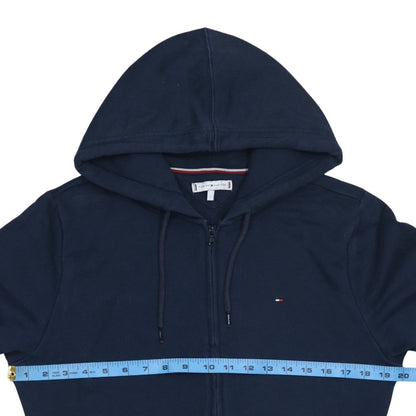 Mens UK Size L Tommy Hilfiger Blue Full Zip Hoodie
