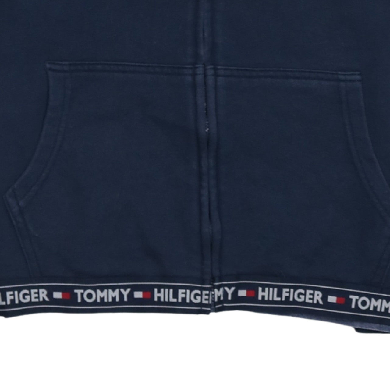 Mens UK Size L Tommy Hilfiger Blue Full Zip Hoodie