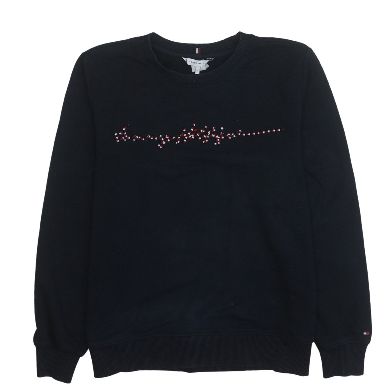Womens UK Size S Tommy Hilfiger Black Pullover Sweatshirt