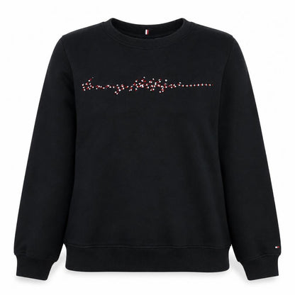 Womens UK Size S Tommy Hilfiger Black Pullover Sweatshirt