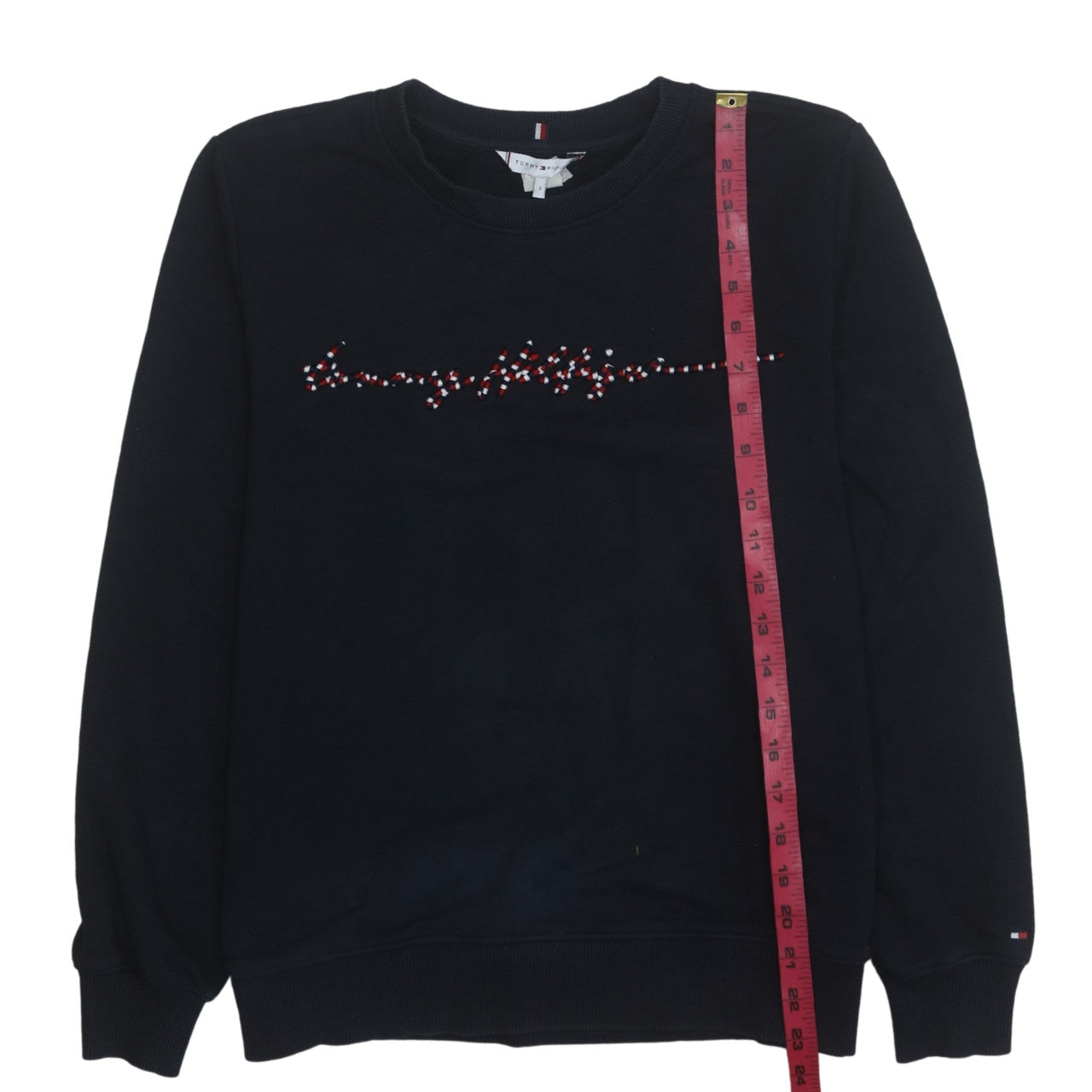 Womens UK Size S Tommy Hilfiger Black Pullover Sweatshirt