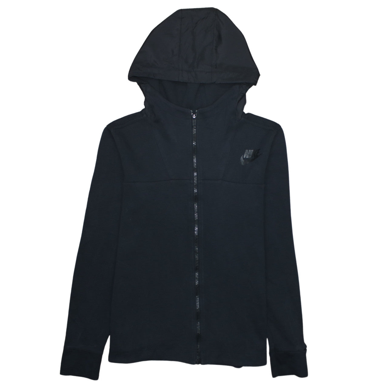 Womens UK Size XS Nike Black Full Zip Hoodie