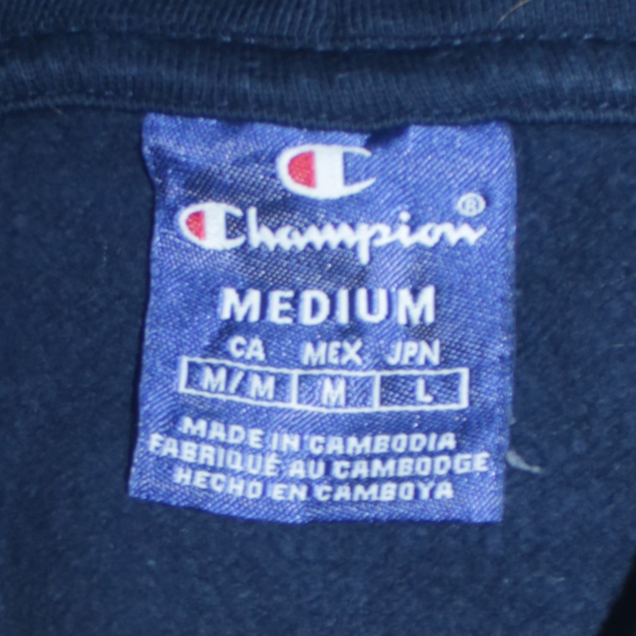 Mens UK Size M Champion Blue Pullover Hoodie