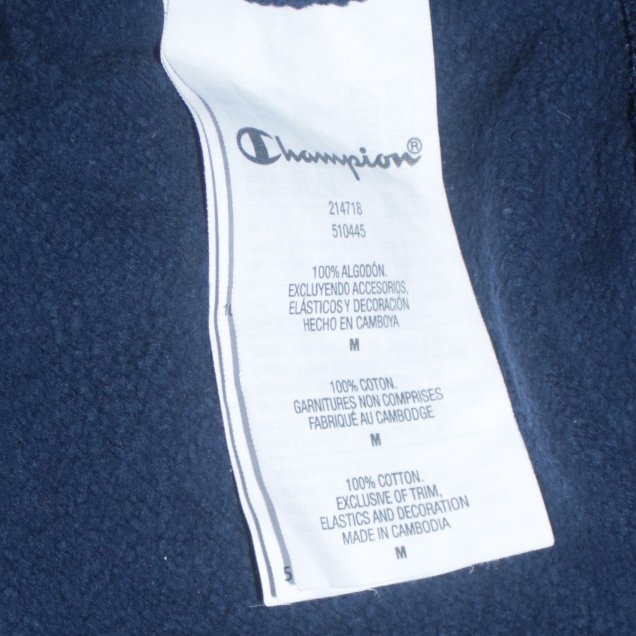Mens UK Size M Champion Blue Pullover Hoodie